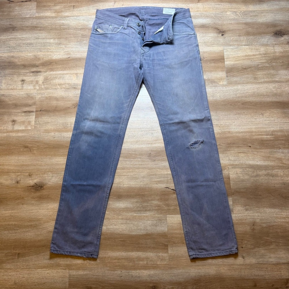 Diesel Darron Jeans Mens 32x32 Mauve Purple Slim Tapered Distressed Denim 008QU